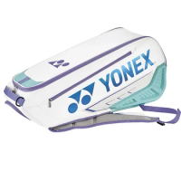 2024 New YONEX Badminton Racket Bag Waterproof PU Leather Sports Bag Multifunctional For 6 Rackets