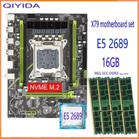 Qiyida X79 Motherboard Set With LGA2011 Combos Xeon E5 2689 CPU 4pcs x 4GB = 16GB Memory DDR3 RAM 1333Mhz 10600R X79 6M