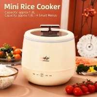 1.8L Mini Rice Cooker | Portable Non Stick Travel Rice Cooker for Cooking Soup, Rice, Oatmeal 304 St