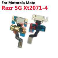 10PCS For Motorola Moto Razr 5G XT2071-4 Microphone USB Plug Charging Port Charge Board Phone Flex Cable Parts