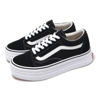 【VANS】休閒鞋 V36CF 3SOLE OLD SKOOL 3SOLE 男鞋 女鞋 黑 白 日本線 厚底(6322760003)