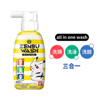日本BANDAI-寶可夢三合一洗髮沐浴乳300ml-1瓶(汽水香味)
