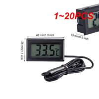 1~20PCS Mini LCD Digital Thermometer with Waterproof Probe Indoor Outdoor Convenient Temperature Sensor for Refrigerator Fridge
