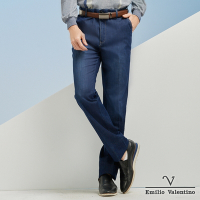 【Emilio Valentino 范倫鐵諾】舒適俐落彈力休閒斜口袋牛仔褲_藍(70-1A5716)