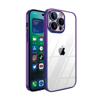 【HongXin】iPhone 13 Pro 6.1吋 自帶鏡頭膜手機殼(深紫色)