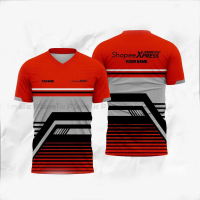 เสื้อยืดคอวีแขนสั้น SPX express Shopee xpress สำหรับพนักงานส่งของ ระบายอากาศได้ดี ซึมซับความชื้น แห้