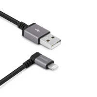【moshi】Lightning to USB-A 90度彎頭充電線/編織傳輸線(1.5m iPhone充電線)