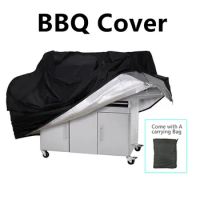 Black BBQ Grill Cover for Outdoor, Anti-Dust, Waterproof Barbeque Cover, Weber Heavy Charbroil Grill Cover, Rain Protective Cove