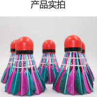 彩色羽毛球兒童羽毛球訓練器專用夜光塑料耐打套裝學生專業12只裝