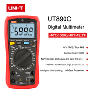【Available】UNI T UT890D+ UT890C True RMS Digital Multimeter 6000 Counts AC/DC Live Function NCV Digi
