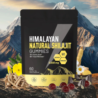 shilajit Gummies Himalaya, dengan Ashwagandha dan Gokshura, 85 + Mineral Surih dan Asid Fulvik, Orga