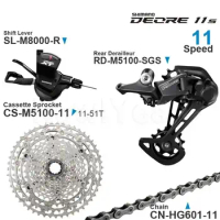 SHIMANO M8000 ShifterDEORE M5100 M5120 11v Groupset and Rear Derailleur - 1x11-speed Cassette Chain Original parts for MTB bike