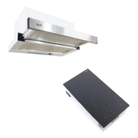 ชุดเซต เครื่องดูดควัน TNP HD 60 SL PO สีเงิน และเตาแก๊ส HOB VT 302 DG สีดำ