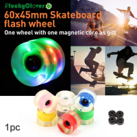 1pc Flashing Roller Skateboard wheel 60x45mm 85A Hardness Penny Banana board Longboard Double Rocker Led Flash roller Wheels