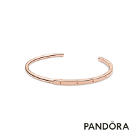 【Pandora官方直營】Pandora Signature I-D手環：鍍14k玫瑰金