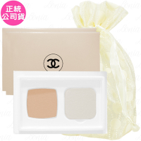 CHANEL 香奈兒 珍珠光感輕透防護粉餅SPF25 PA+++(精巧版)(#B10)*2旅行袋組(公司貨)