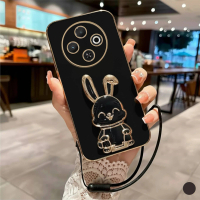 Soft Case For Tecno Spark 30C Spark 30 Pro Casing Elektro Plating Bunny Hollder Free Tali Gantungan