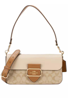 Coach Coach Morgan Shoulder Bag In Blocked Signature Canvas - Brown/Multi