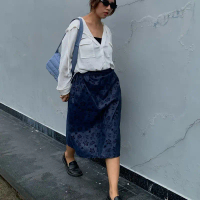 Silvermist | Vintage midi skirt rok midi vintage rok bunga bunga