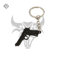 New Mini Gun Keychain Metal Pistol Model Glock M92 P38 Colt Alloy Weapon Light Key Chain Pendant Gifts Toy for Kids
