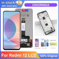 Screen for Xiaomi Redmi 12 Lcd Display Digital Touch Screen with Frame Assembly for Redmi12 23053RN02A Screen Replacement