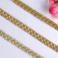 40 Yards/Lot New Centipede Trim 12mm Mix Colors Gold Silver Braided Lace Home Decoration Crafts Ribbon