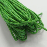 50 Meters Green Waxed Cotton Beading Cord 1.5mm Macrame Jewelry String