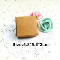 Size 5.8*5.6*2cm Wholesale 1000PCS/LOT Kraft/ Black Paper Box Free Print 1 Color LOGO Paper Gift Box