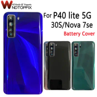 6.5" For Huawei P40 lite 5G Back Cover Russia Version For Huawei Honor 30S CDY-AN90 Battery Cover Rear Door For Nova 7se Housing