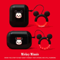 New IMD Case For Airpods 1/2/3 Pro 2 Cartoon Disney Mickey Minnie Mouse Soft Silicone TPU 3D Earphone Cover Case For Girls/Women