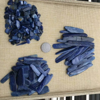 天然藍晶石消磁碎石 莫桑比克藍晶原石標本 供佛脈輪藍色水晶石子