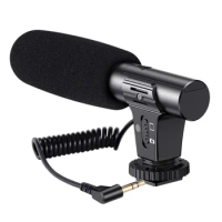 KATTO Updated 3.5mm HD Video Recording Microphone Smart Noise Reduction Interview Mic for Mobile Pho