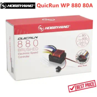 Hobbywing QuicRun WP 880 80A Dual Brushed Waterproof ESC Speed Controller For 1/8 RC Car