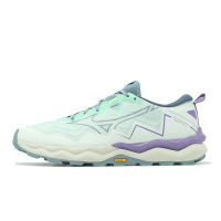 Mizuno 越野跑鞋 Wave Daichi 9 GTX 女鞋 綠 紫 防水 緩衝 黃金大底 運動鞋 美津濃 J1GK2556-22