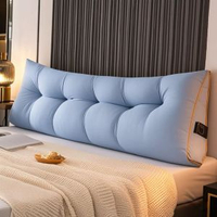 全城熱賣 - 三角床頭靠墊純色沙發護腰靠枕臥室榻榻米護腰大靠墊軟包宿舍靠墊經典-天藍長60cm*高50cm0