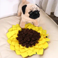 Pet Dog Snuffle Mat Nose Smell Training Sniffing Pad Slow Feeding Bowl Food Dispenser Relieve Stress Sunflower Puzzle