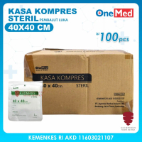 Kasa Kompres Steril 40x40 cm isi 100 pcs Pembalut Pembersih Luka Peralatan P3K Kompress Kassa Steril
