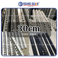 Thanh Sắt V Lỗ 30cm 3x3 4x4 Ráp Kệ Nhiều Tầng Dày 1.5Ly Sơn Tĩnh Điện - Sắt Cây Đủ Màu Trắng Đen Xám