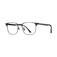 Parim Eyewear Kacamata Optical Half Frame Metal - Hitam