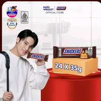 Snickers Peanut Original 35g dan 51g per box isi 24 pcs Camilan Coklat Caramel snickers35