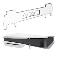 For PlayStation5 Slim Transparent Acrylic Stand Host Horizontal Desktop Placement Bracket For PS5 Slim Disc Edition Accessories