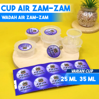 Wadah Mini Khusus untuk Air Zam Zam ukuran 25 ml dan 35 ml / Cup Plastik Zam Zam Oleh-oleh Haji dan 