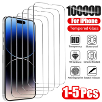 1-5Pcs Tempered Glass For IPhone 15 14 13 12 11 Pro Max Screen Protector For IPhone 6 6S 7 8 14 Plus SE XR X XS Max Glass