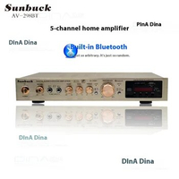 SUNBUCK AV-298BT Bluetooth HiFi Amplifiers 220V 5CH Home Power Amplifier Stereo AV Surround Digital Amplifiers FM Karaoke