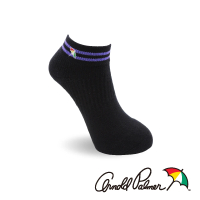 【Arnold Palmer】1/4減震釋壓彈力氣墊襪-黑(運動襪/女襪/氣墊襪/慢跑襪)
