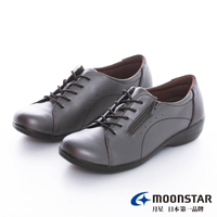 【MOONSTAR 月星】拇指外翻系列-4E寬楦拇指外翻休閒鞋(銀灰)