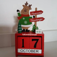 Promo Kalender Kayu Natal /Pajangan Natal/Pernak Pernik Natal/ Dekorasi Natal Berkualitas