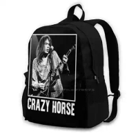 Retro Neil Guitar Young And Crazy Horse School Bag Big Capacity Backpack Laptop 15 Inch Retro Neil Guitar Young And Crazy Horse
