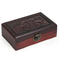 中式古風紫檀木雕首飾盒復古珠寶盒子百寶箱高檔古典中國風收納盒