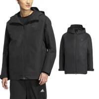 【adidas 愛迪達】外套 TH PREM WV 男款 黑 寬鬆 反光 立領 機能 連帽外套 夾克 愛迪達(HY5829)